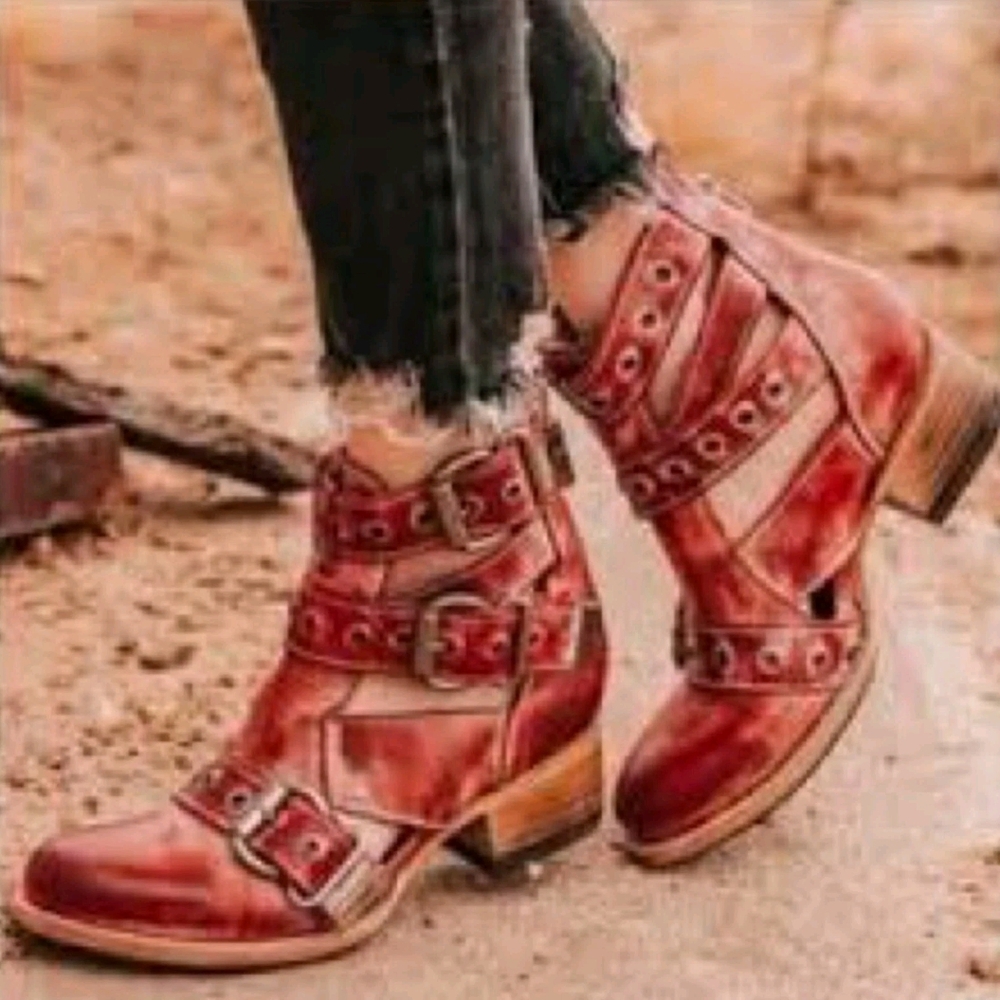 Freebird Red Grace Boots Size 12 With Original Box & Boot Covers Worn Once
